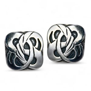 BOHEMIA, Art Nouveau, silver earrings