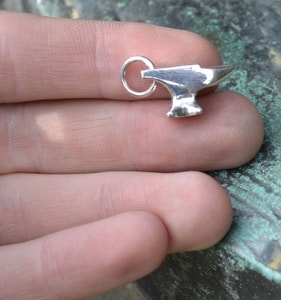 SMITH's ANVIL, sterling silver pendant