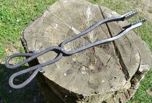 Forged Fireplace Tongs for Coals