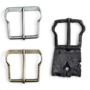 Belt buckle, 15th century, Bohemia, zinc, old brass