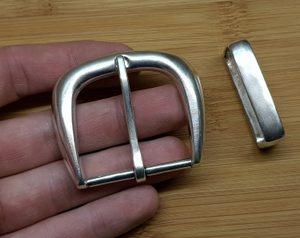 Boucle de ceinture moderne argent sterling