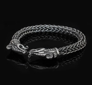 DRAGON, DRAGON, BRACELET EN ARGENT - TISSAGE VIKING AG 925 - BRACELETS{% if kategorie.adresa_nazvy[0] != zbozi.kategorie.nazev %} - BIJOUX EN ARGENT{% endif %}