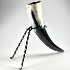 Hand Forged Twisted Iron Horn Stand