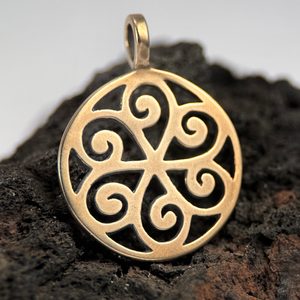 SUN SYMBOL II, bronze pendant