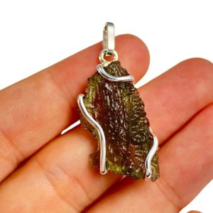 SCOTIA, Moldavite pendant, silver 925/1000