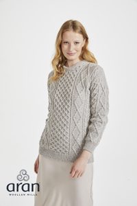 ARAN, Irish wool sweater, grey