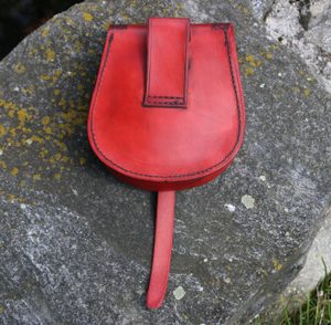 VENDEL, Viking Leather Bag, red