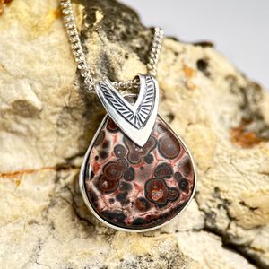DRAGANA, jasper, silver pendant, Ag 925/1000