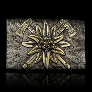 Belt buckle Edelweiss, brass