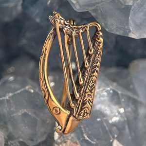 IRISH HARP, broche en bronze