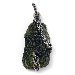 DORIS, Moldavite, pendant, silver 925/1000