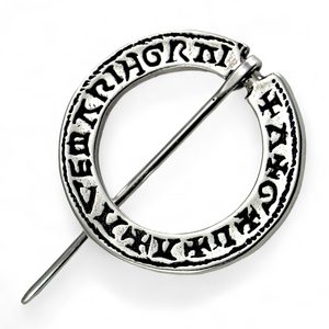 MEDIEVAL BROOCH, year 1300, Lombard script, silver 925/1000,13g