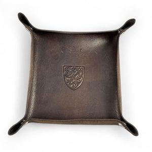Leather Scrolling Dice Tray