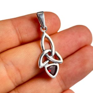 KIRA - boucles d'oreilles, grenat, argent