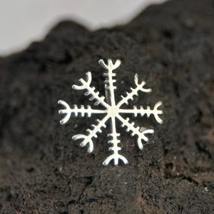 Aegishjalmur - Helm of Awe, Icelandic Magical Rune, pendant, silver
