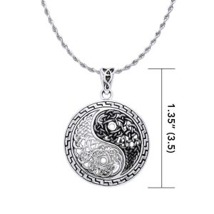 KNOTTED YING YANG, SILVER PENDANT - ANHÄNGER - SCHMUCK, SILBER{% if kategorie.adresa_nazvy[0] != zbozi.kategorie.nazev %} - SILBER SCHMUCKSTÜCKE{% endif %}