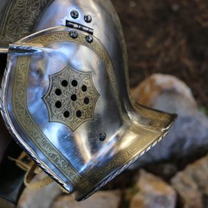 Sturmhaube / Burgonet - luxury etched helmet
