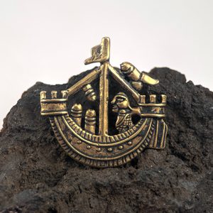 Medieval pilgrim pendant - Phallus and ship, 14th century