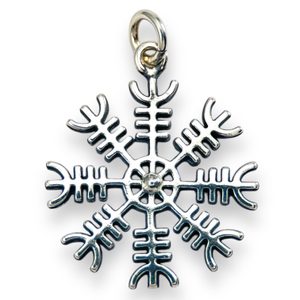 Aegishjalmur, isländische magische Rune, Amulett, Silber 925