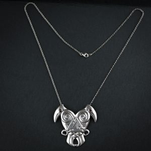 HEART OF THE NORTH - Hugin und Munin, silberne Wikingerkette Ag 925 10g