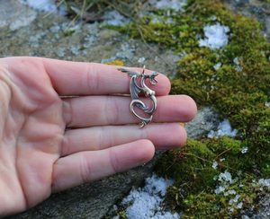 WATER DRAGON, bronze pendant