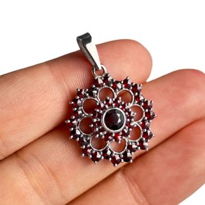 GRETA, grenat, bijoux tchèque, argent