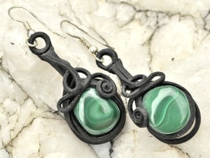 MALACHITE EARRINGS - FANTASY JEWELS{% if kategorie.adresa_nazvy[0] != zbozi.kategorie.nazev %} - JEWELLERY - BRONZE, ZINC{% endif %}