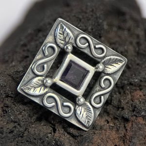 CREUSA, pendant, amethyst, sterling silver