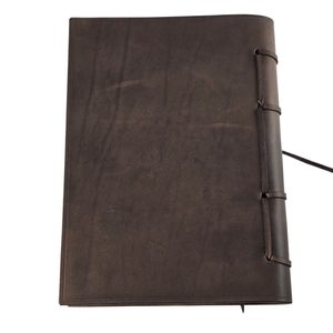 Customized leather notebook, unlined, red