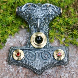 SCANIA THOR'S HAMMER, SILVER PENDANT WITH MOLDAVITE - PENDENTIFS{% if kategorie.adresa_nazvy[0] != zbozi.kategorie.nazev %} - BIJOUX EN ARGENT{% endif %}