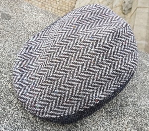 HERRINGBONE Irish Cap Wool grey