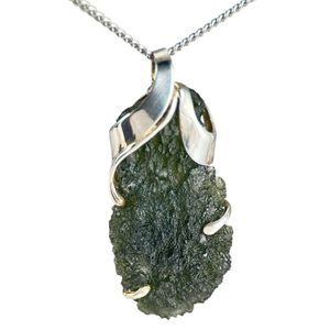 ERIS, Czech Moldavite Sterling Silver Pendant