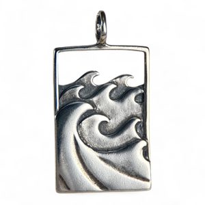 Océan, pendentif, argent