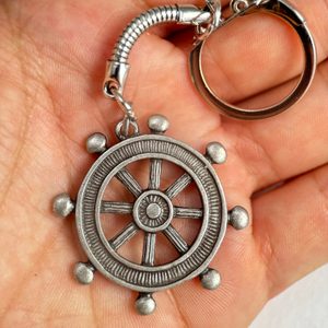 RUDDER, pendant, zinc key chain