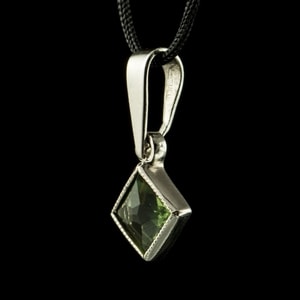 NEREA, moldavite pendant, silver 925