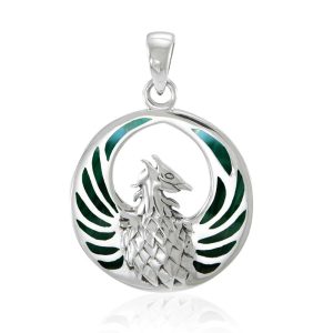 RISING OF PHOENIX, SILVER AND MALACHITES - PENDANTS{% if kategorie.adresa_nazvy[0] != zbozi.kategorie.nazev %} - SILVER JEWELLERY{% endif %}