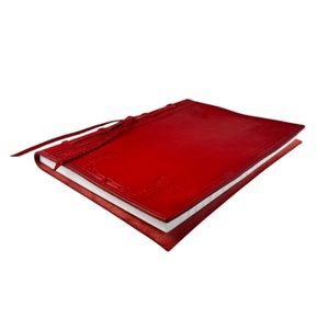LIBER REGIS, leather notebook, lined, red