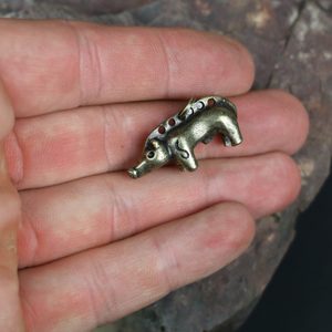 CELTIC BOAR - replica pendant, zinc, antique brass