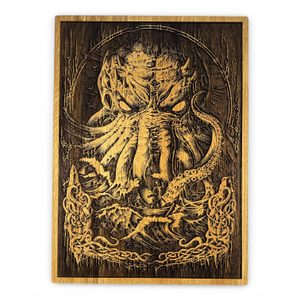 CTHULHU Wall Decoration Oak 32x46cm