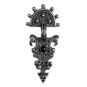Tête d'aigle, fibule début moyen âge version pendentif - argent 925