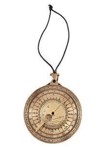 Night and tide pocket clock / counter, brass