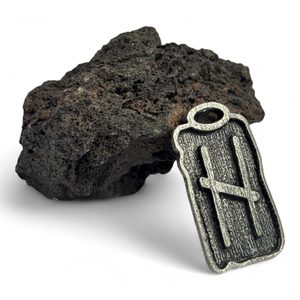HAGALAZ Runic Pendant zinc