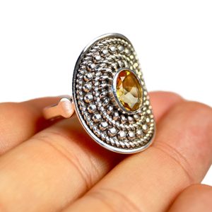 LEMONA, ring, citrine silver 925/1000