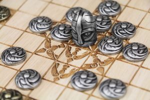 HNEFATAFL - playing stones 37x, Viking tafl chess