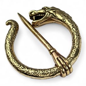 NIDHOGG, dragon brooch, bronze