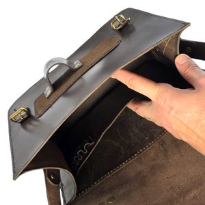 Leather Rock & Fossil Collector Bag for Paleontology