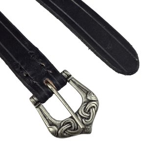 Viking leather belt Borre, black