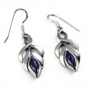 COLLEEN - boucles d'oreilles, lapis-lazuli, argent