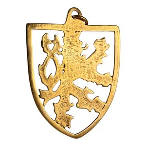 TCHÈQUE LION - Bohême, pendentif en bronze