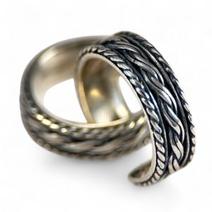 KNOTTED STERLING NORSE RING